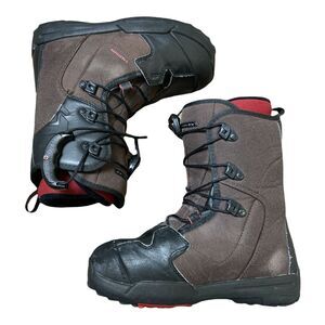 SALOMON Kamooks Snowboard Boots Shoes Black Red 24.5‎ Men's 6